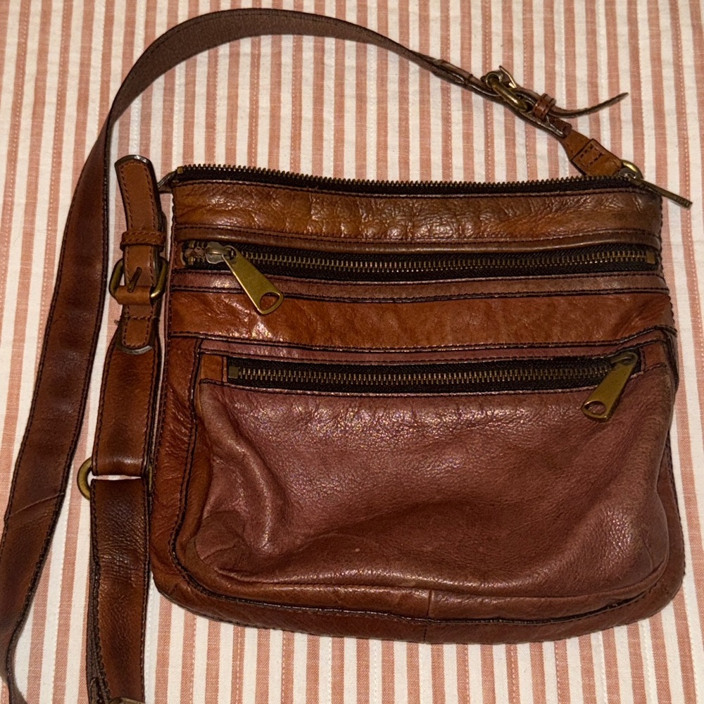 Fossil Leather Crossbody Bag
